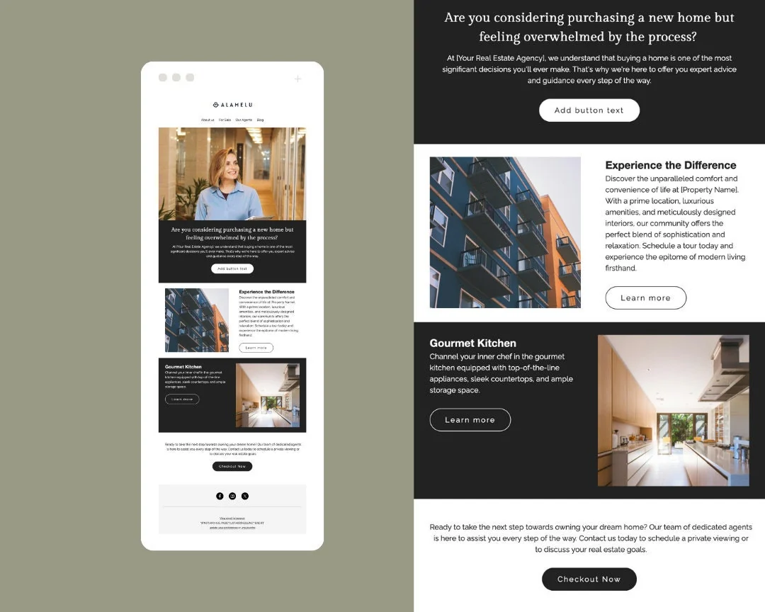 Real Estate Newsletter Template for Mailchimp | Editable and Engaging